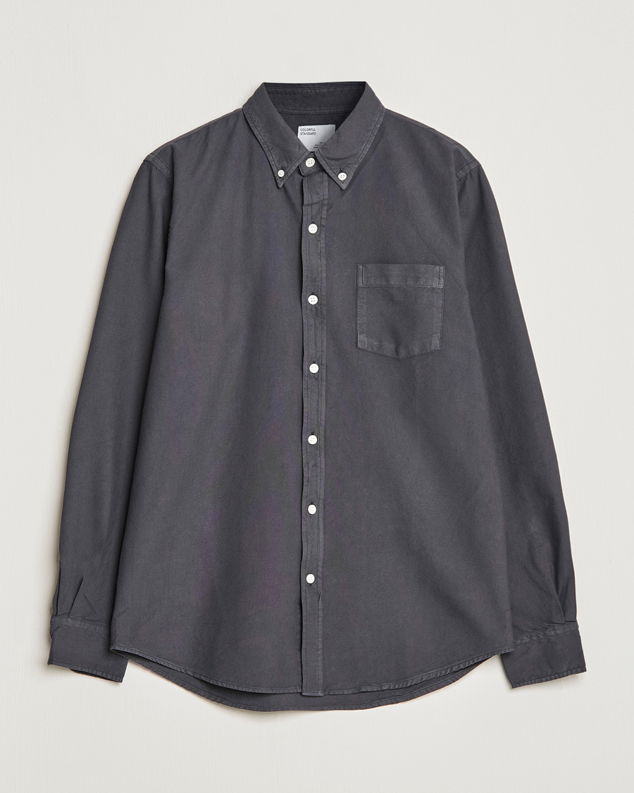 Herre | Skjorter | Colorful Standard | Classic Organic Oxford Button Down Shirt Lava Grey