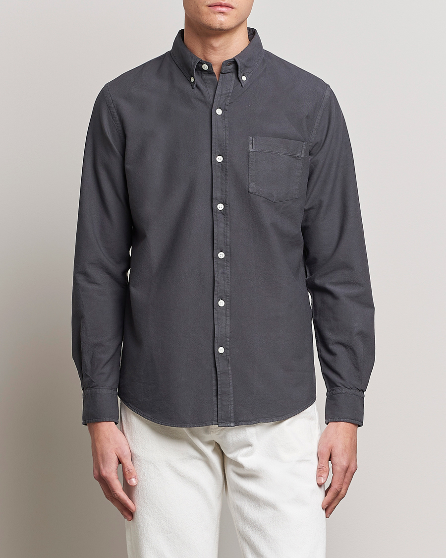 Herre | Colorful Standard | Colorful Standard | Classic Organic Oxford Button Down Shirt Lava Grey