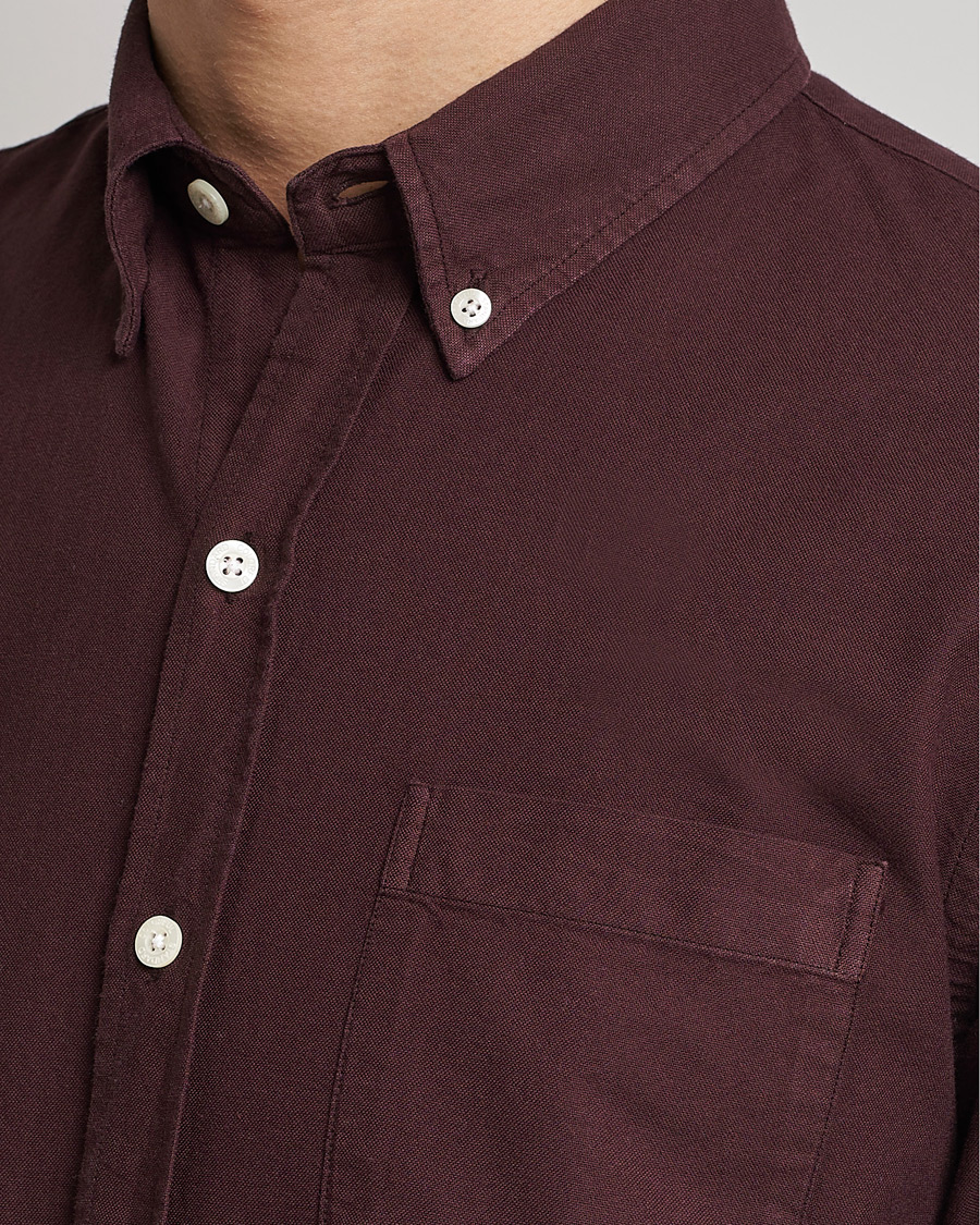 Herre | Skjorter | Colorful Standard | Classic Organic Oxford Button Down Shirt Oxblood Red