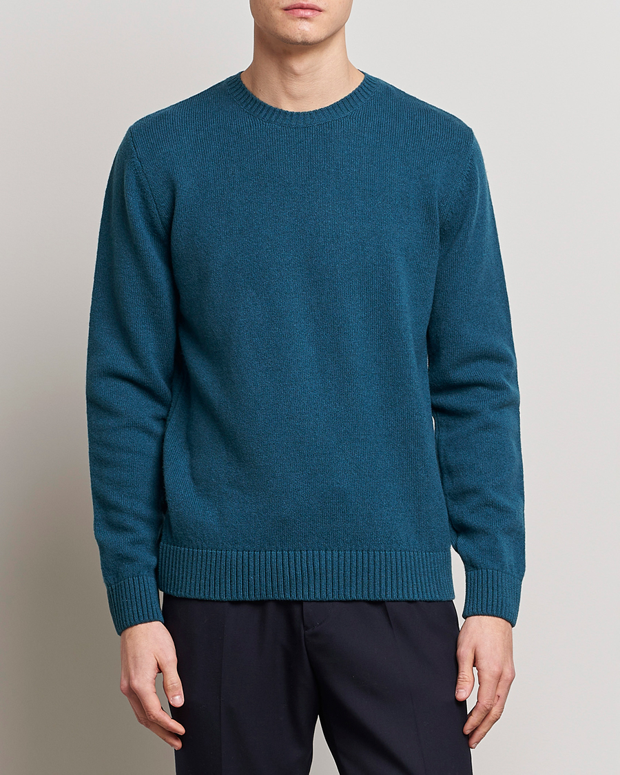 Herre | Strikkede trøjer | Colorful Standard | Classic Merino Wool Crew Neck Ocean Green