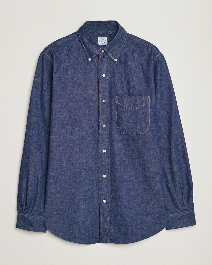 Herre | Japanese Department | orSlow | Denim Button Down Shirt One Wash