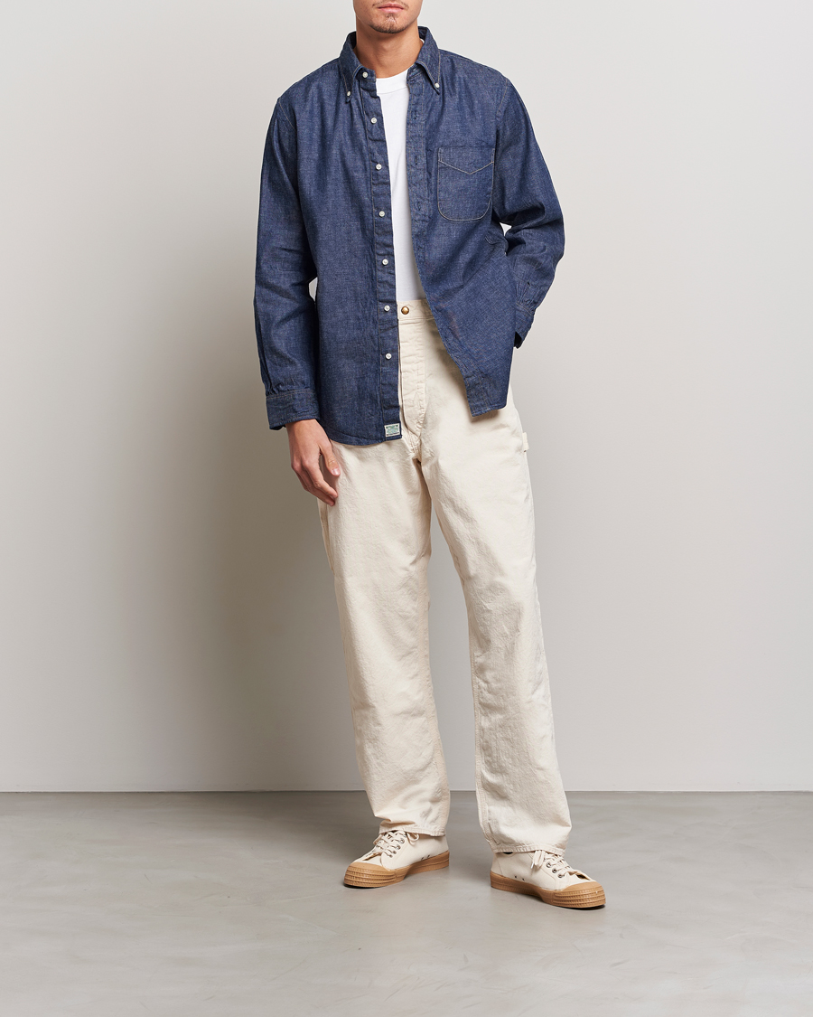 Herre | Skjorter | orSlow | Denim Button Down Shirt One Wash