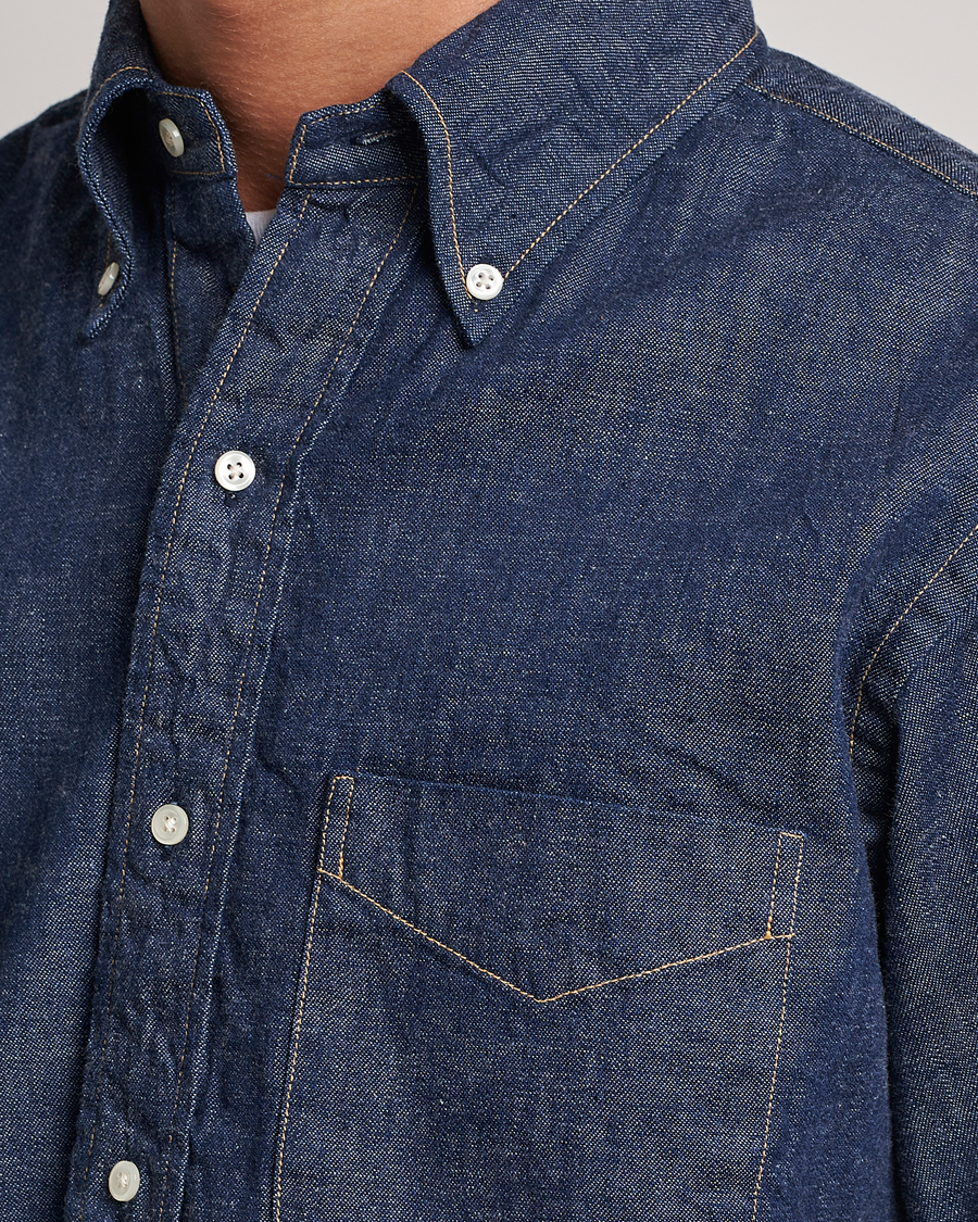 Herre | Skjorter | orSlow | Denim Button Down Shirt One Wash