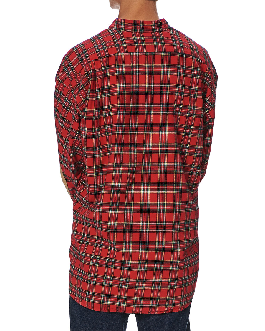 Herre | Skjorter | orSlow | Loose Fit Stand Collar Shirt Red Check