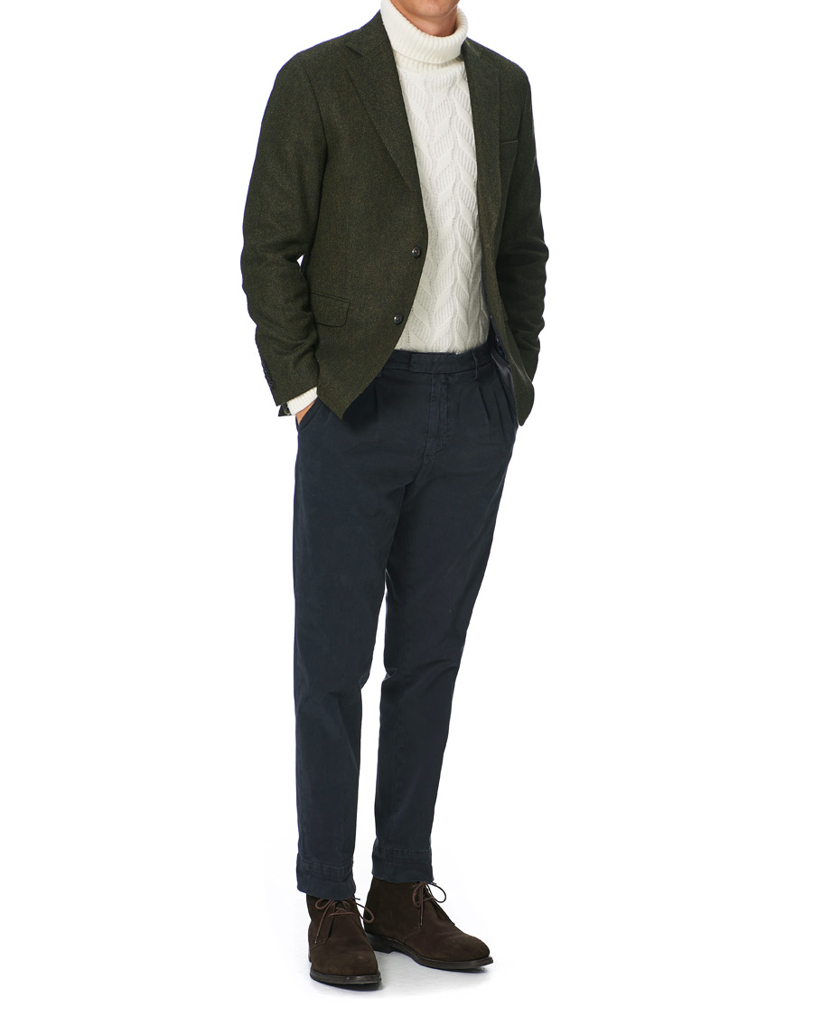 Herre | Blazere & jakker | Oscar Jacobson | Fogerty Moon Herringbone Tweed Blazer Green
