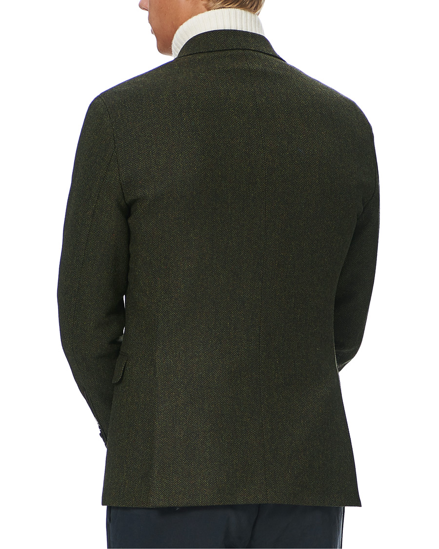 Herre | Blazere & jakker | Oscar Jacobson | Fogerty Moon Herringbone Tweed Blazer Green