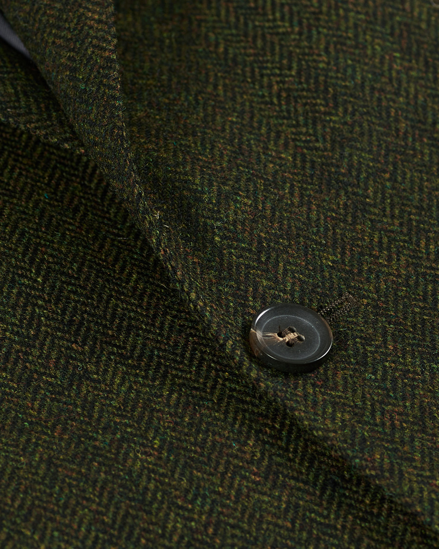 Herre | Blazere & jakker | Oscar Jacobson | Fogerty Moon Herringbone Tweed Blazer Green