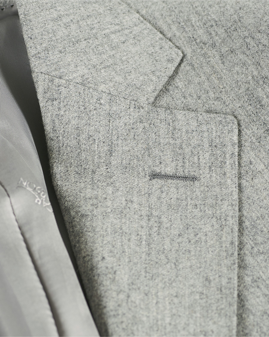 Herre | Blazere & jakker | Oscar Jacobson | Ego Wool Flannel Blazer Light Grey