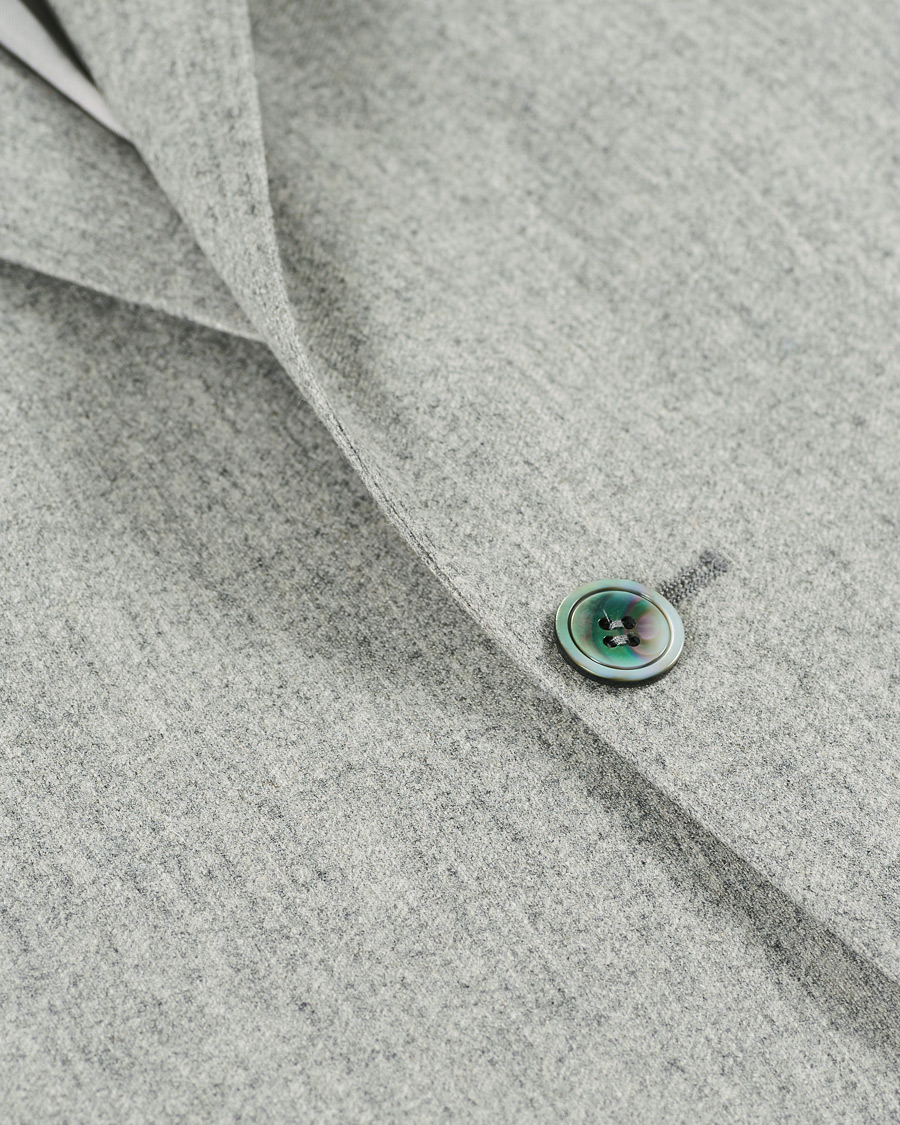 Herre | Blazere & jakker | Oscar Jacobson | Ego Wool Flannel Blazer Light Grey