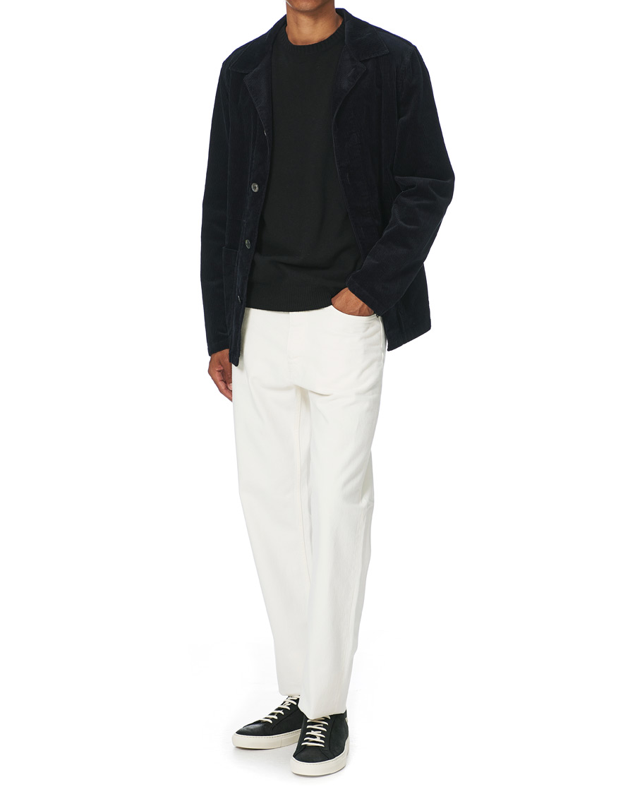 Herre | Jakker | Oscar Jacobson | Hampus Corduroy Shirt Jacket Navy
