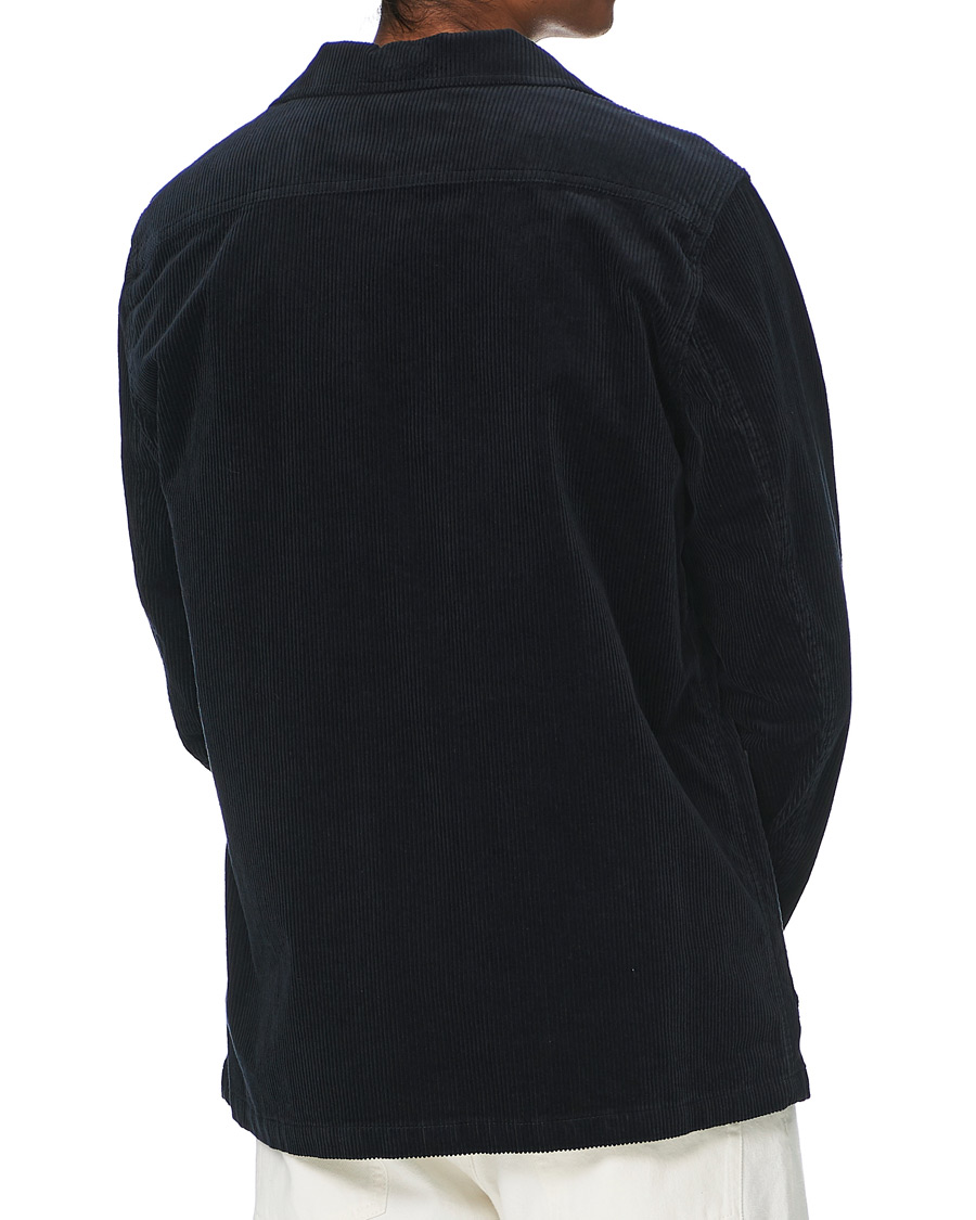 Herre | Jakker | Oscar Jacobson | Hampus Corduroy Shirt Jacket Navy