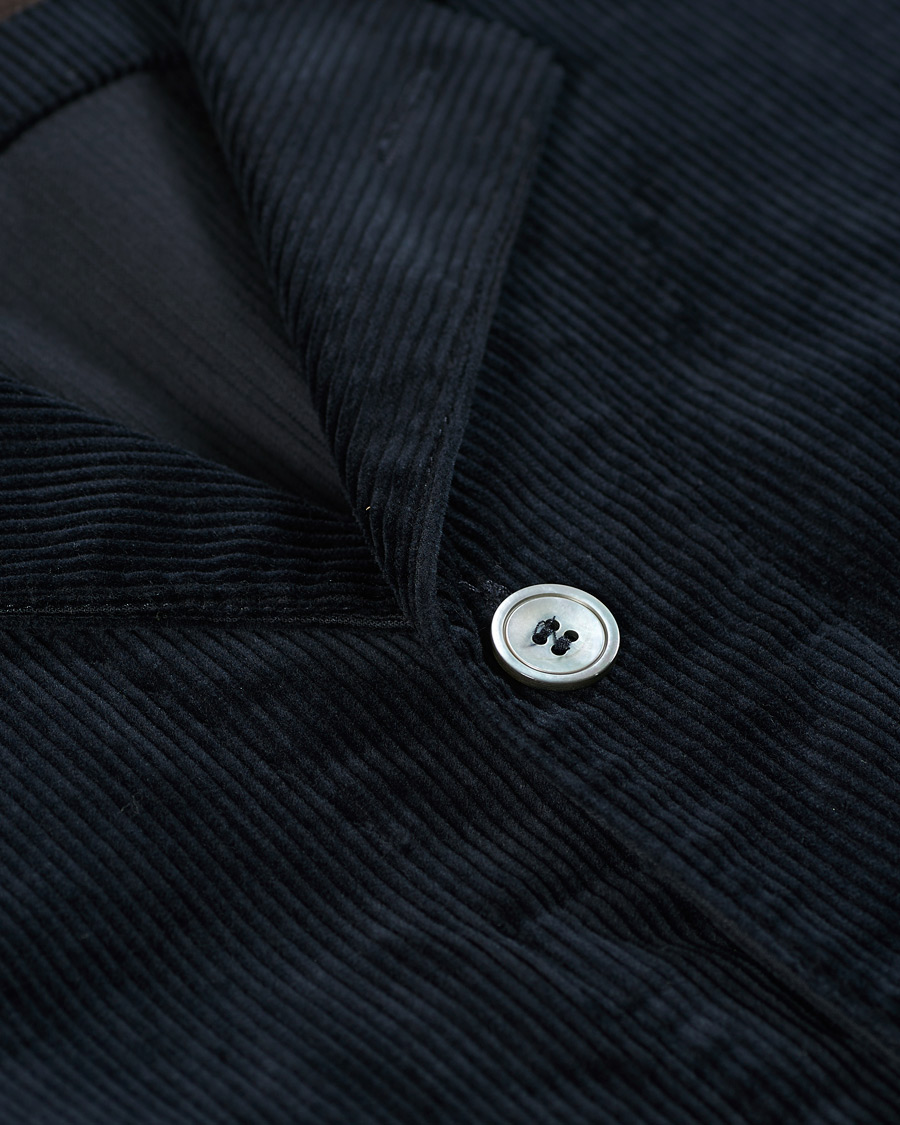 Herre | Jakker | Oscar Jacobson | Hampus Corduroy Shirt Jacket Navy
