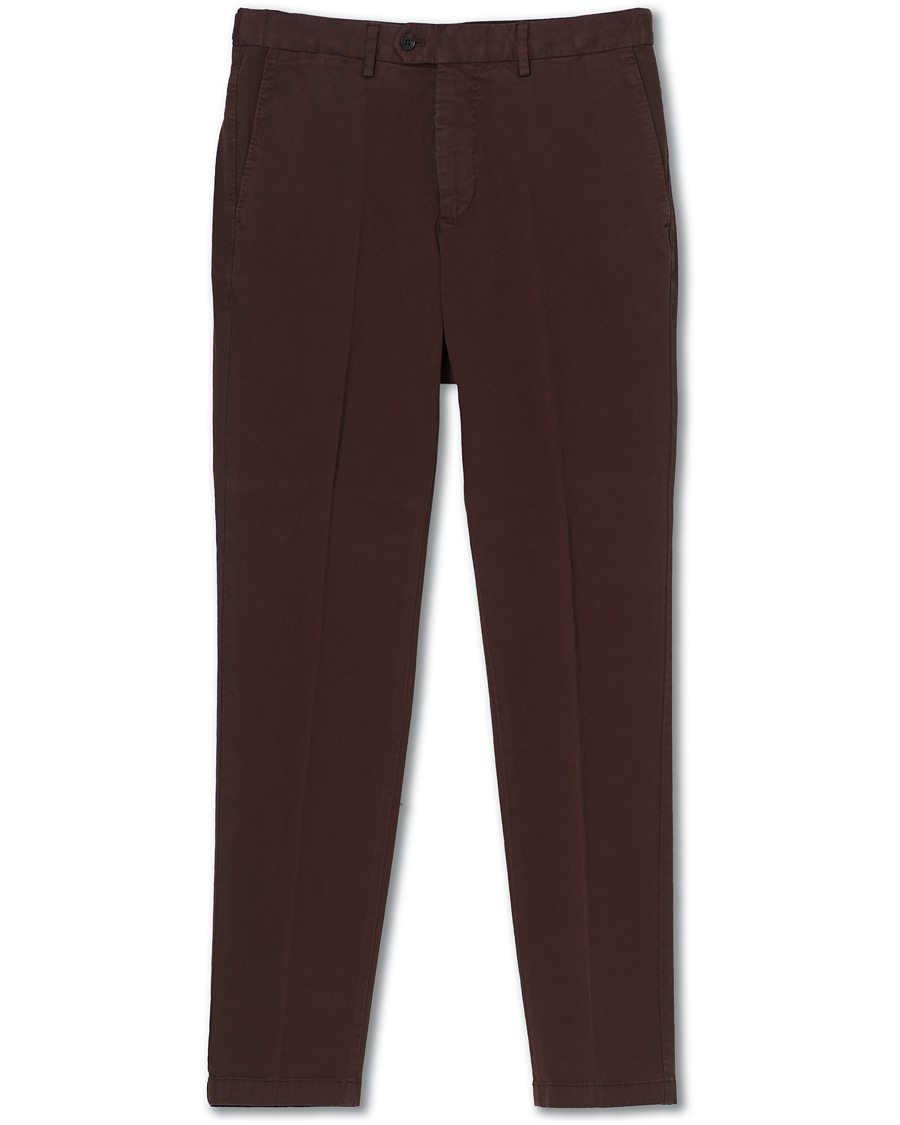 Herre | Bukser | Oscar Jacobson | Danwick Side Adjusters Chino Burgundy
