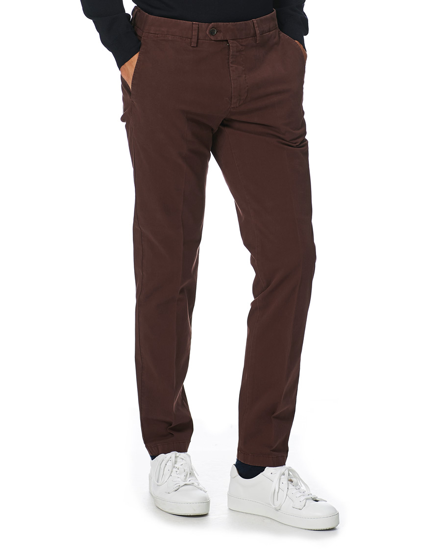 Herre | Bukser | Oscar Jacobson | Danwick Side Adjusters Chino Burgundy