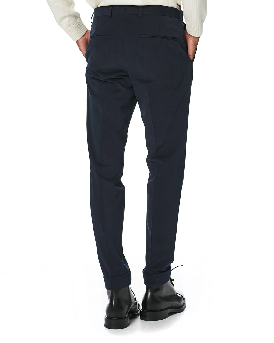 Herre | Bukser | Oscar Jacobson | Denz Turn Up Chinos Navy