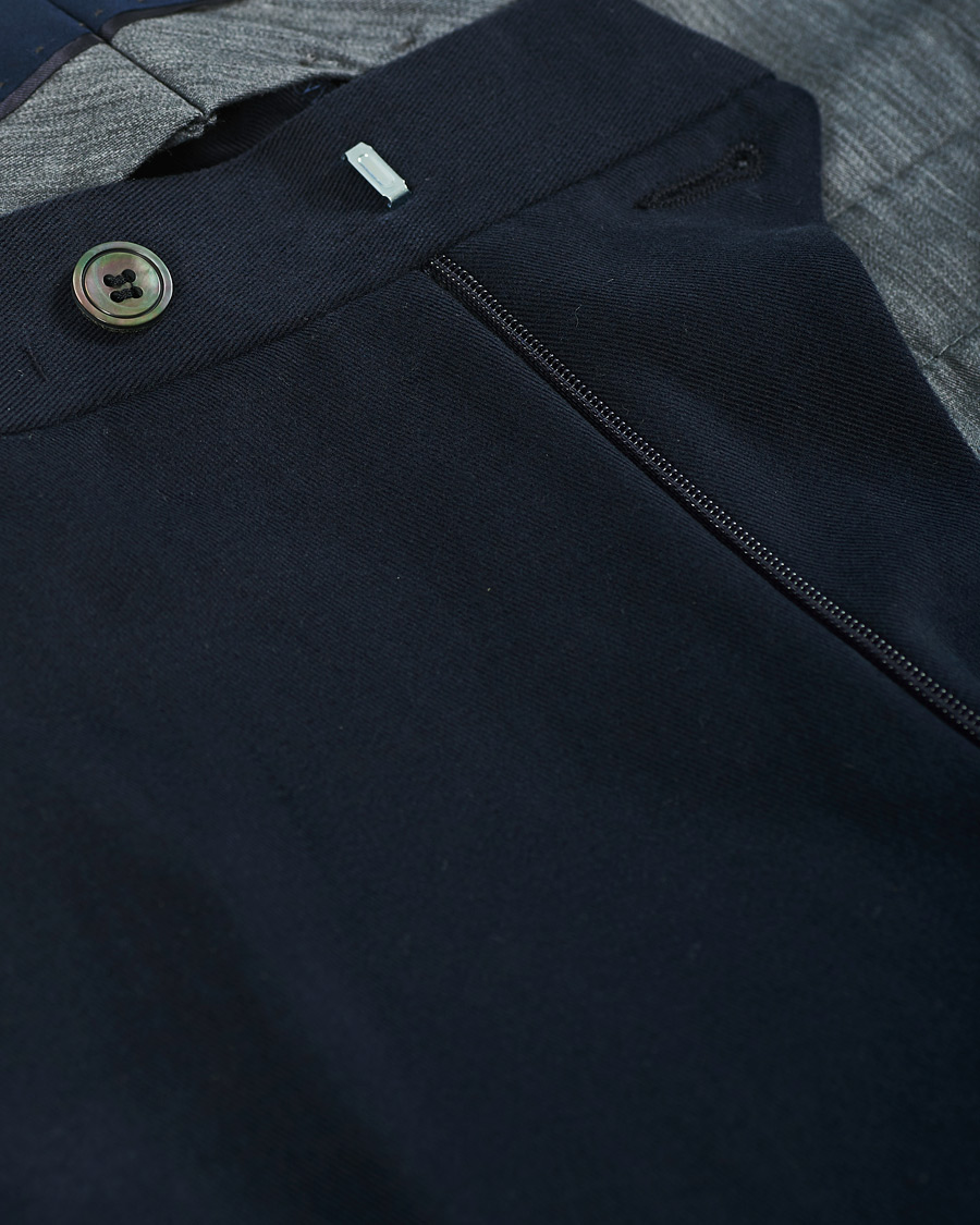 Herre | Bukser | Oscar Jacobson | Denz Turn Up Chinos Navy
