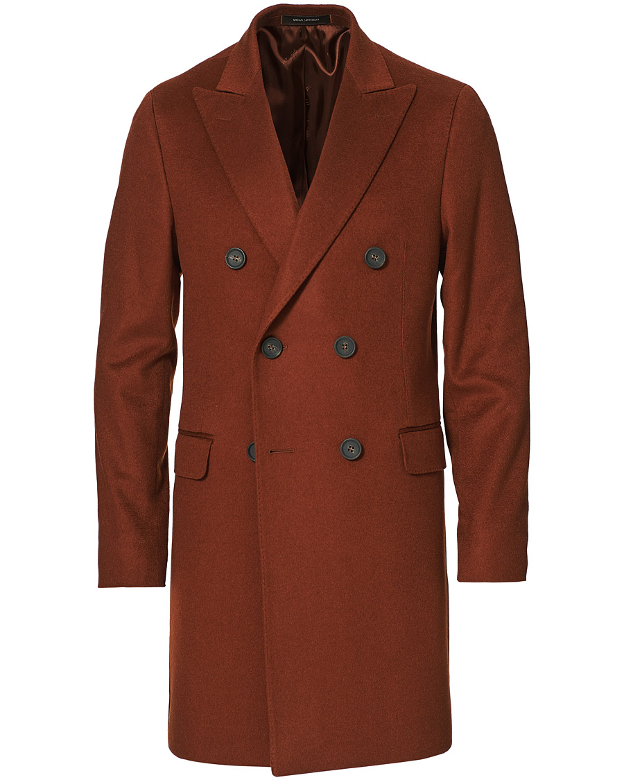 Herre | Jakker | Oscar Jacobson | Sebastian Double Breasted Cashmere Coat Camel