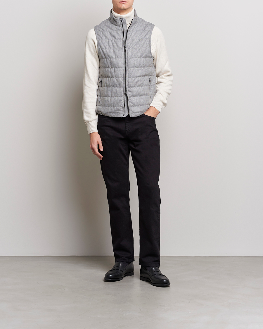 Herre | Veste | Oscar Jacobson | Liner EVO Flannel Waistcoat Light Grey