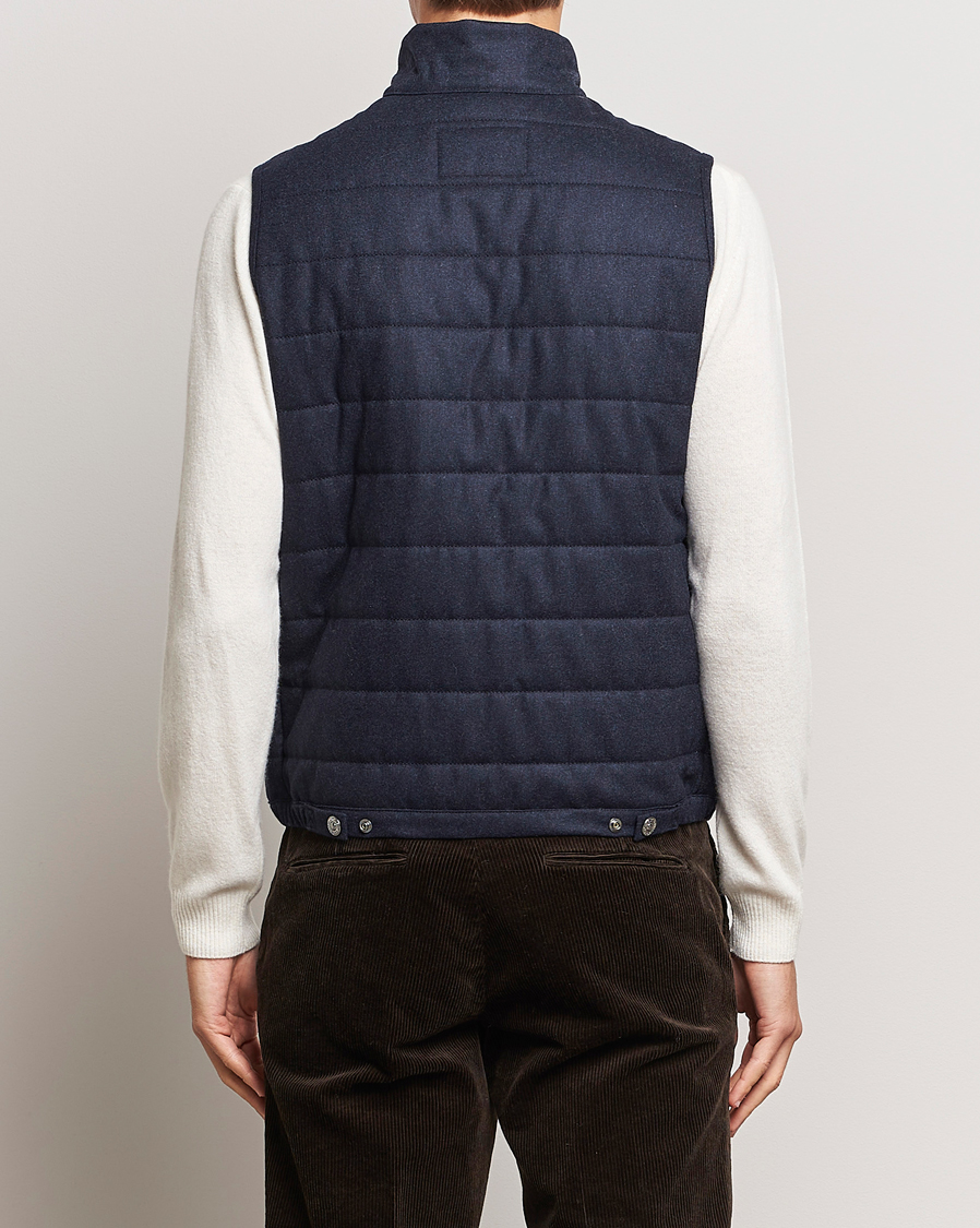 Herre | Jakker | Oscar Jacobson | Liner EVO Flannel Waistcoat Navy