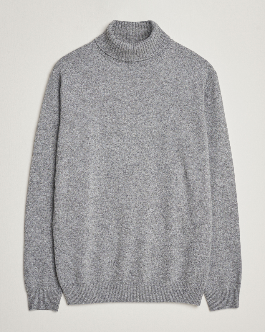 Herre | Trøjer | Oscar Jacobson | Salim Wool/Cashmere Rollneck Light Grey