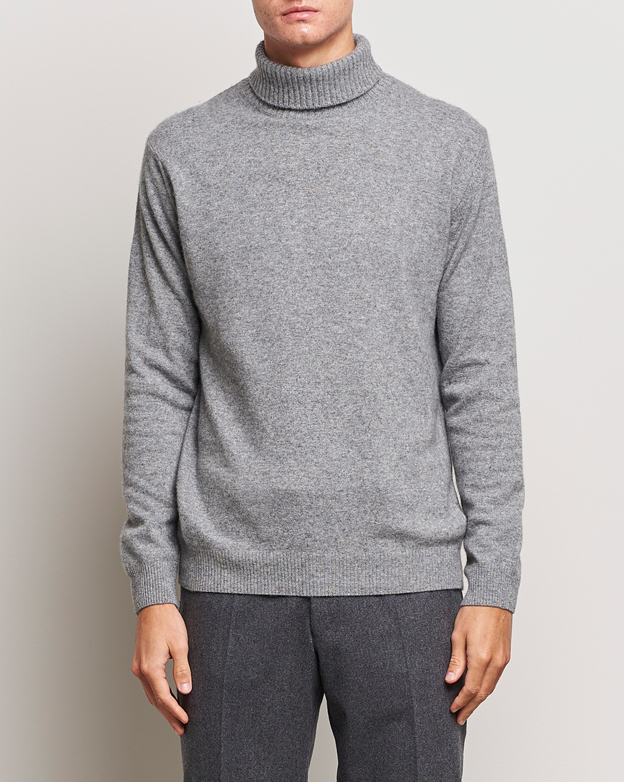 Herre | Trøjer | Oscar Jacobson | Salim Wool/Cashmere Rollneck Light Grey