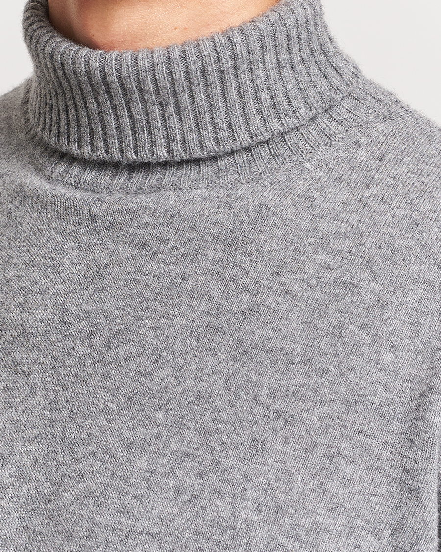 Herre | Trøjer | Oscar Jacobson | Salim Wool/Cashmere Rollneck Light Grey