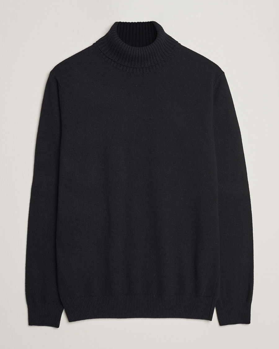 Herre | Trøjer | Oscar Jacobson | Salim Wool/Cashmere Rollneck Black