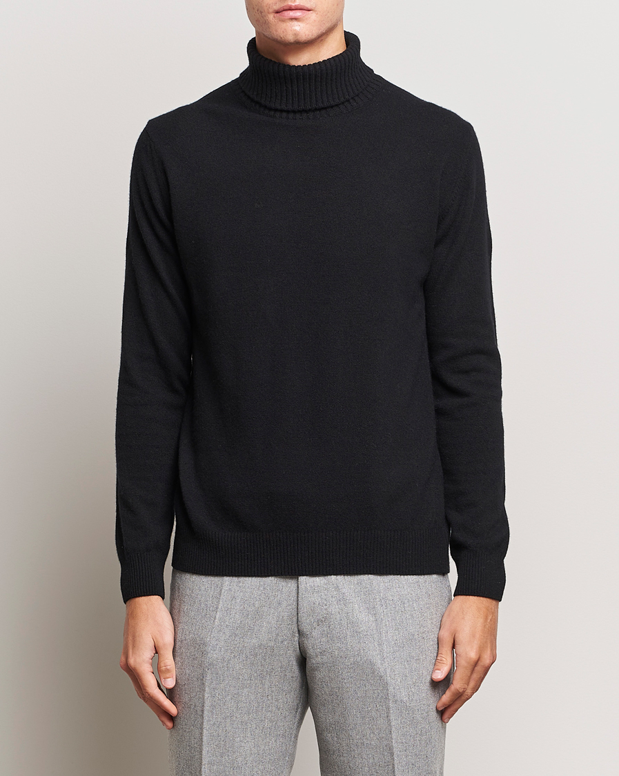 Herre | Trøjer | Oscar Jacobson | Salim Wool/Cashmere Rollneck Black