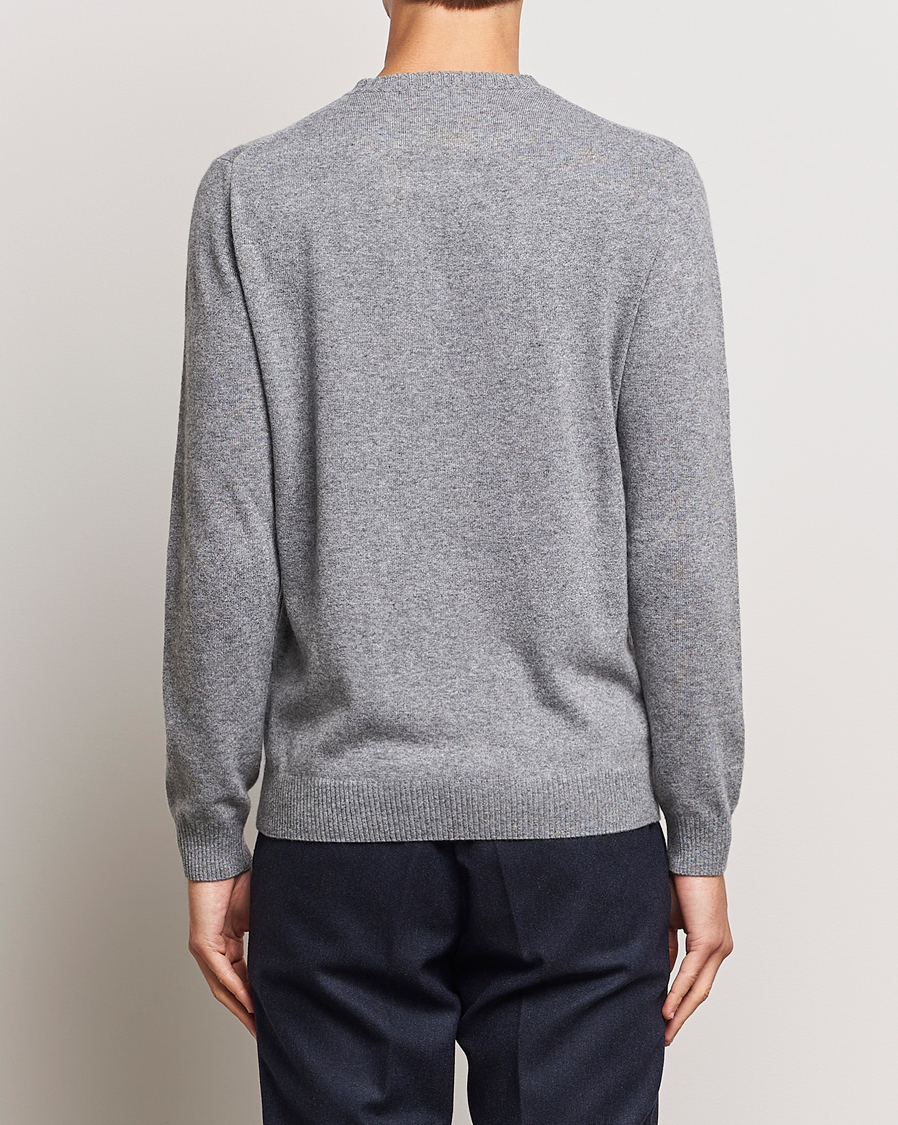 Herre | Trøjer | Oscar Jacobson | Valter Wool/Cashmere Round Neck Light Grey