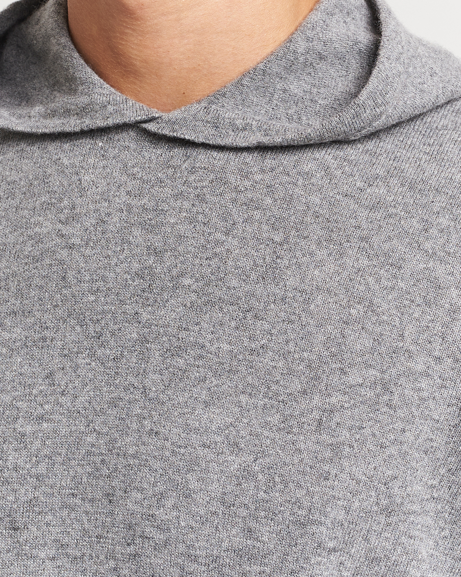 Herre | Trøjer | Oscar Jacobson | Pascal Wool/Cashmere Hoodie Light Grey