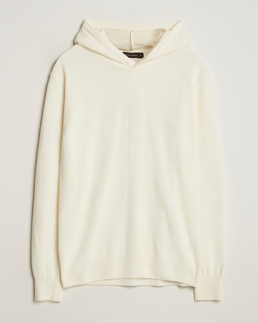 Herre | Trøjer | Oscar Jacobson | Pascal Wool/Cashmere Hoodie Creme