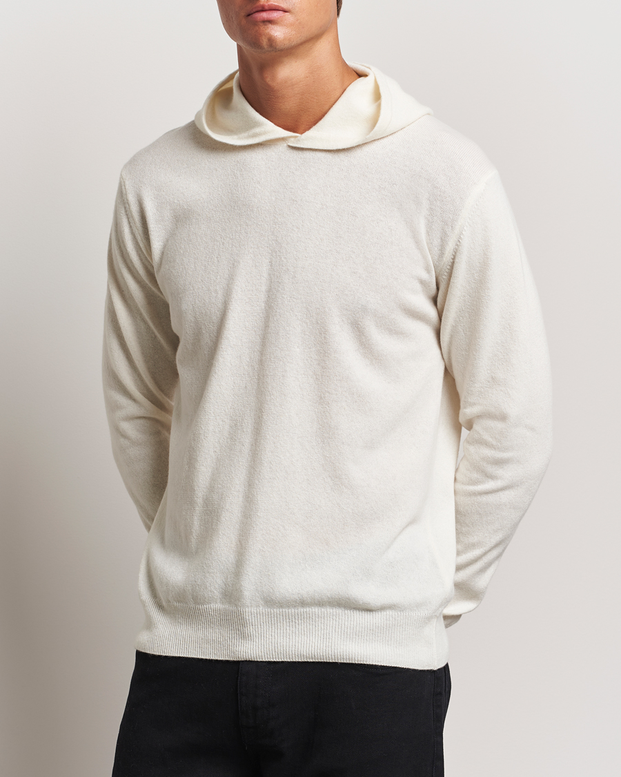 Herre | Trøjer | Oscar Jacobson | Pascal Wool/Cashmere Hoodie Creme