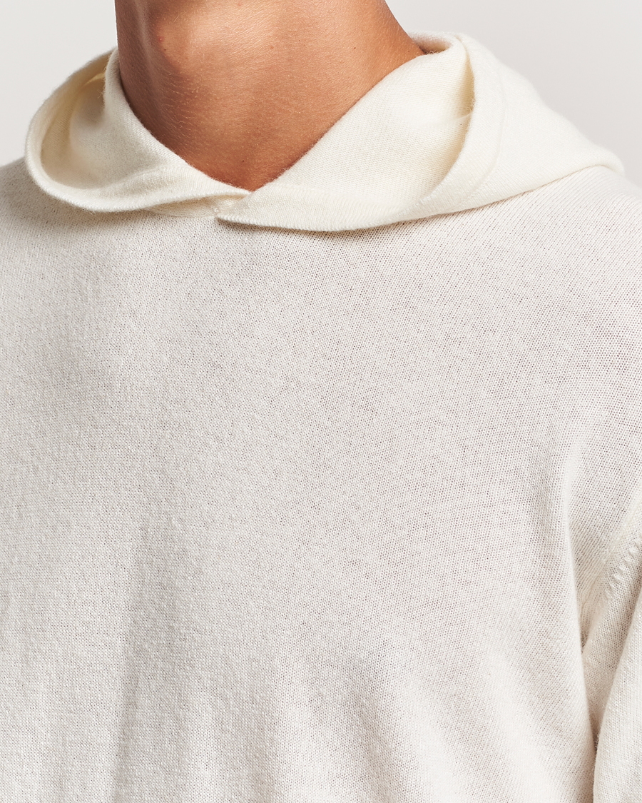 Herre | Trøjer | Oscar Jacobson | Pascal Wool/Cashmere Hoodie Creme