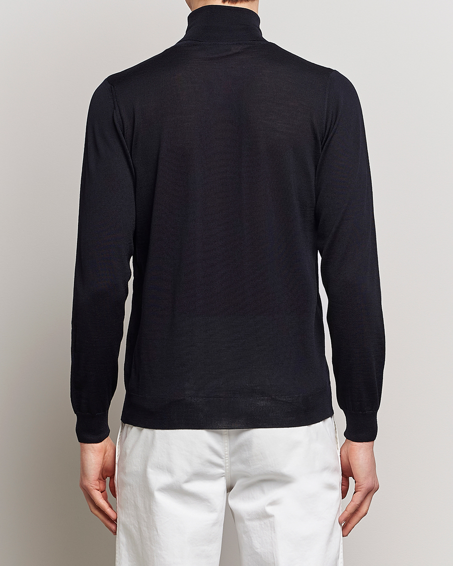 Herre | Trøjer | Oscar Jacobson | Cole Extra Fine Merino Rollneck Navy