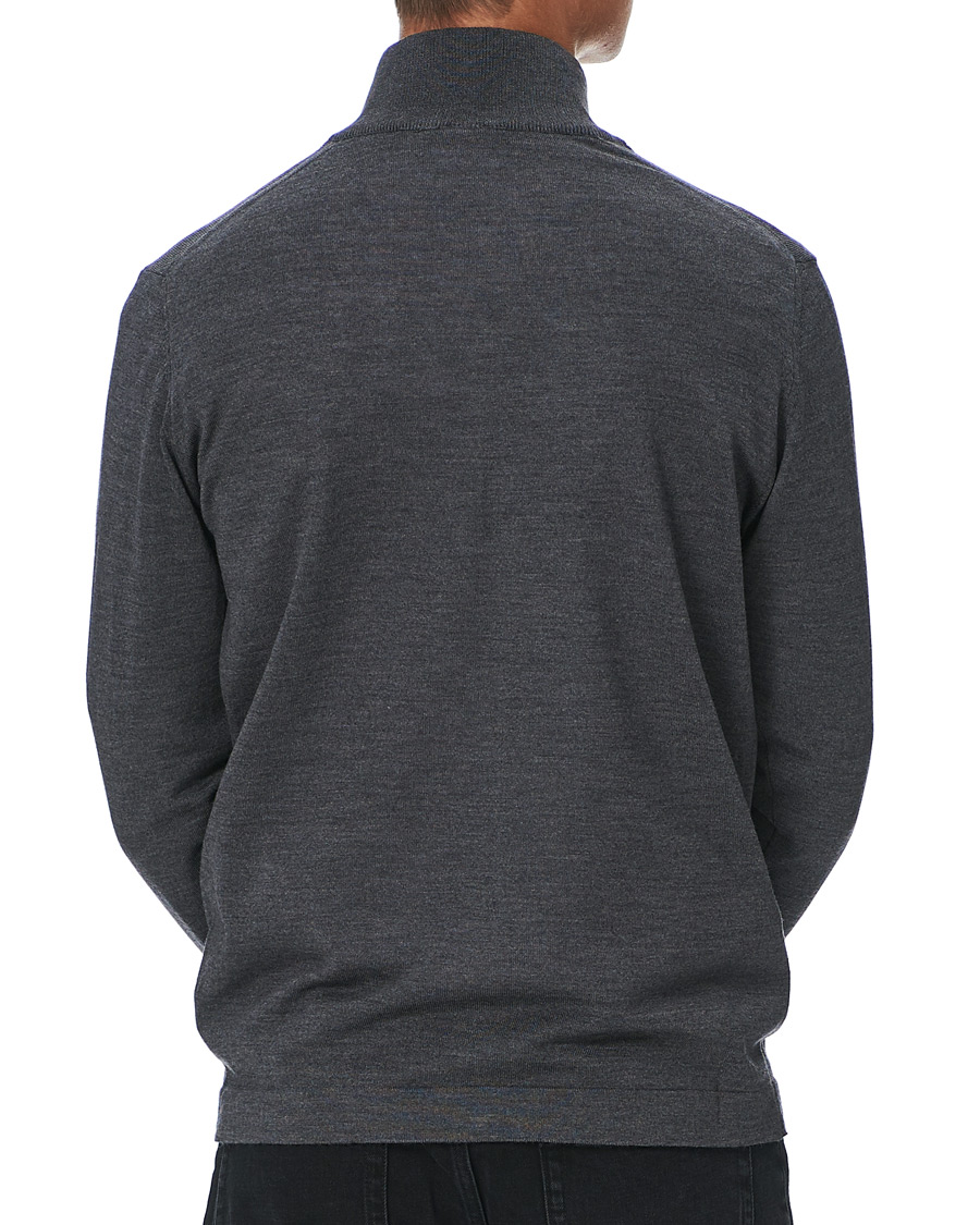 Herre | Trøjer | Oscar Jacobson | Ariel Extra Fine Merino Full Zip Grey