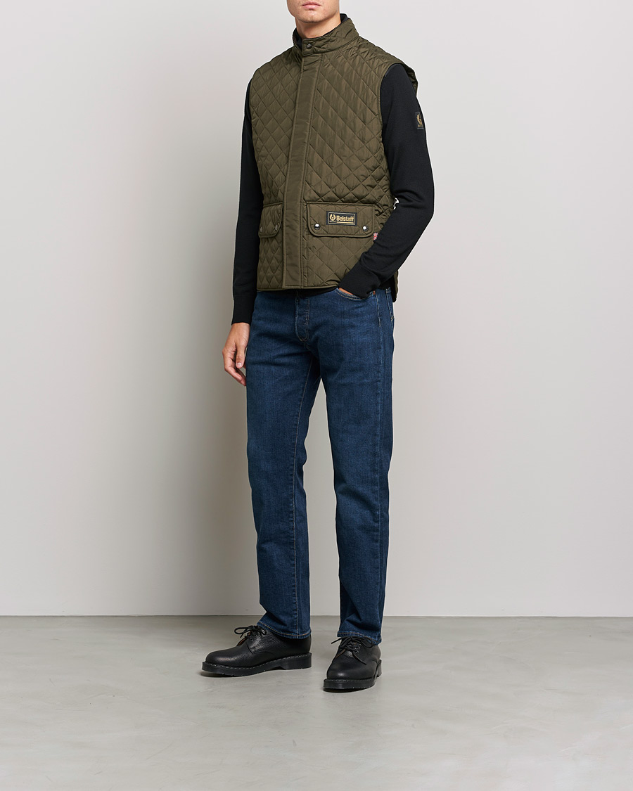 Herre | Veste | Belstaff | Waistcoat Quilted Faded Olive