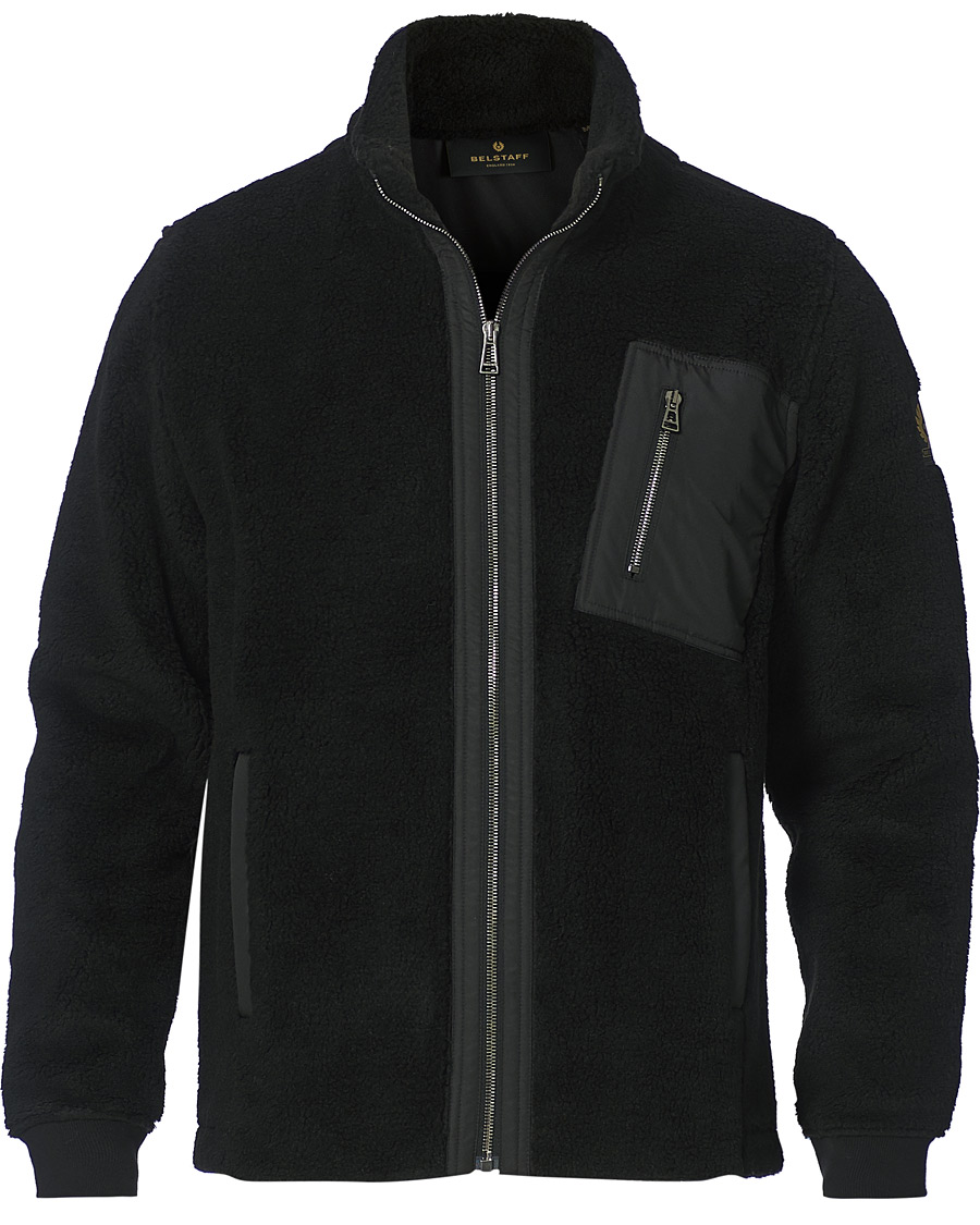Herre | Trøjer | Belstaff | Herne Full Zip Pile Fleece Black