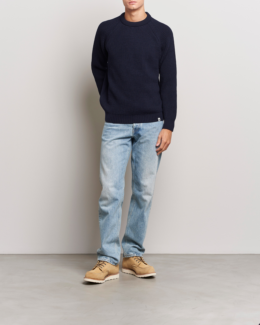 Herre | Trøjer | Peregrine | Ford Knitted Wool Jumper Navy