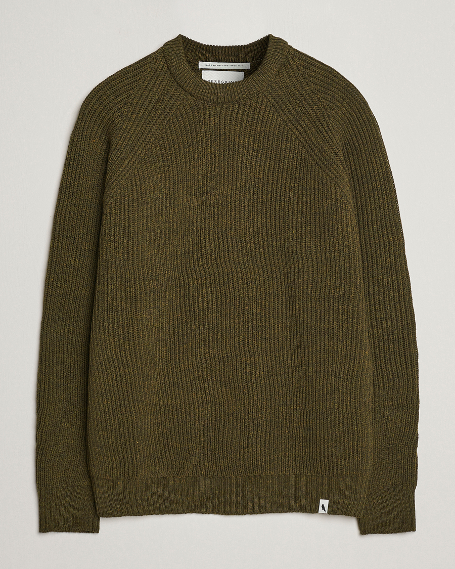Herre | Trøjer | Peregrine | Ford Knitted Wool Jumper Olive