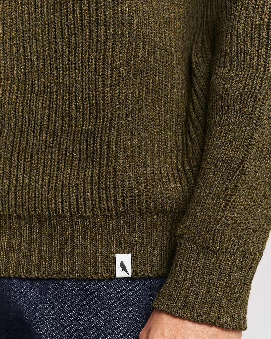 Herre | Trøjer | Peregrine | Ford Knitted Wool Jumper Olive