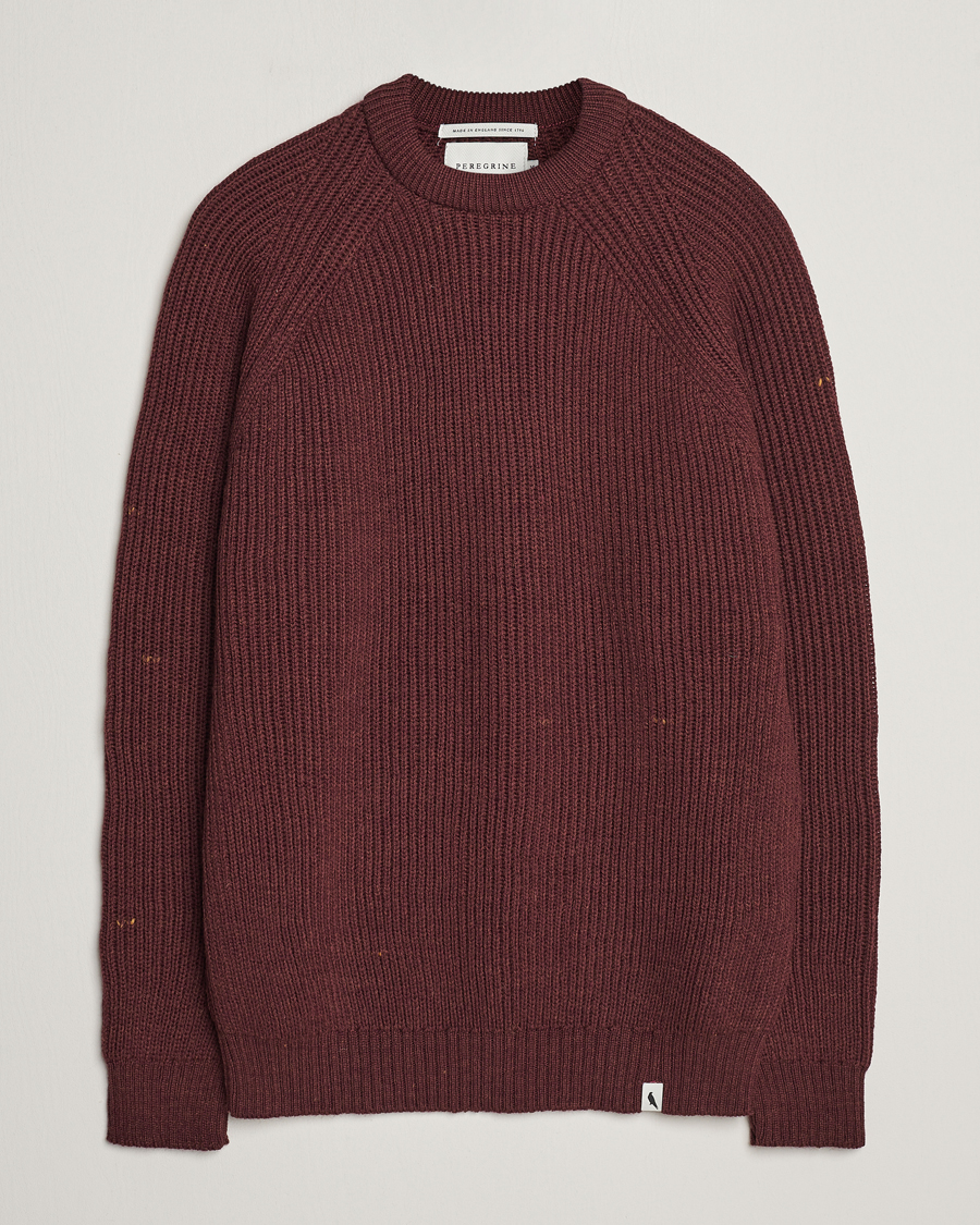 Herre | Trøjer | Peregrine | Ford Knitted Wool Jumper Shiraz