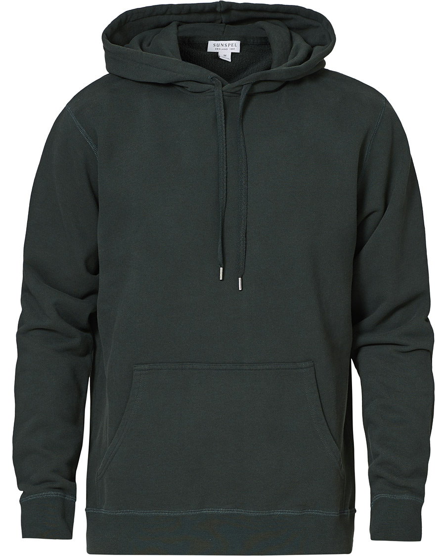 Herre | Trøjer | Sunspel | Loopback Hoodie Forest Green