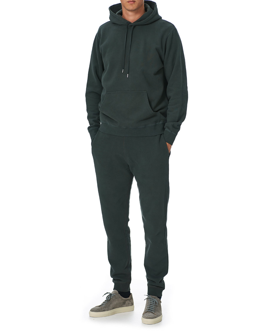 Herre | Trøjer | Sunspel | Loopback Hoodie Forest Green