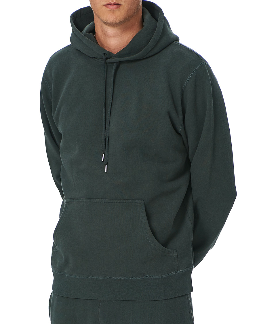 Herre | Trøjer | Sunspel | Loopback Hoodie Forest Green