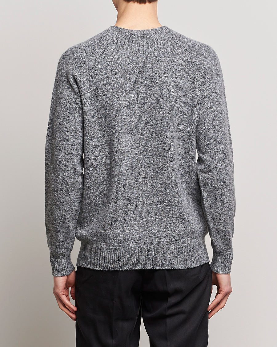 Herre | Trøjer | Sunspel | Lambswool Crew Neck Grey Melange