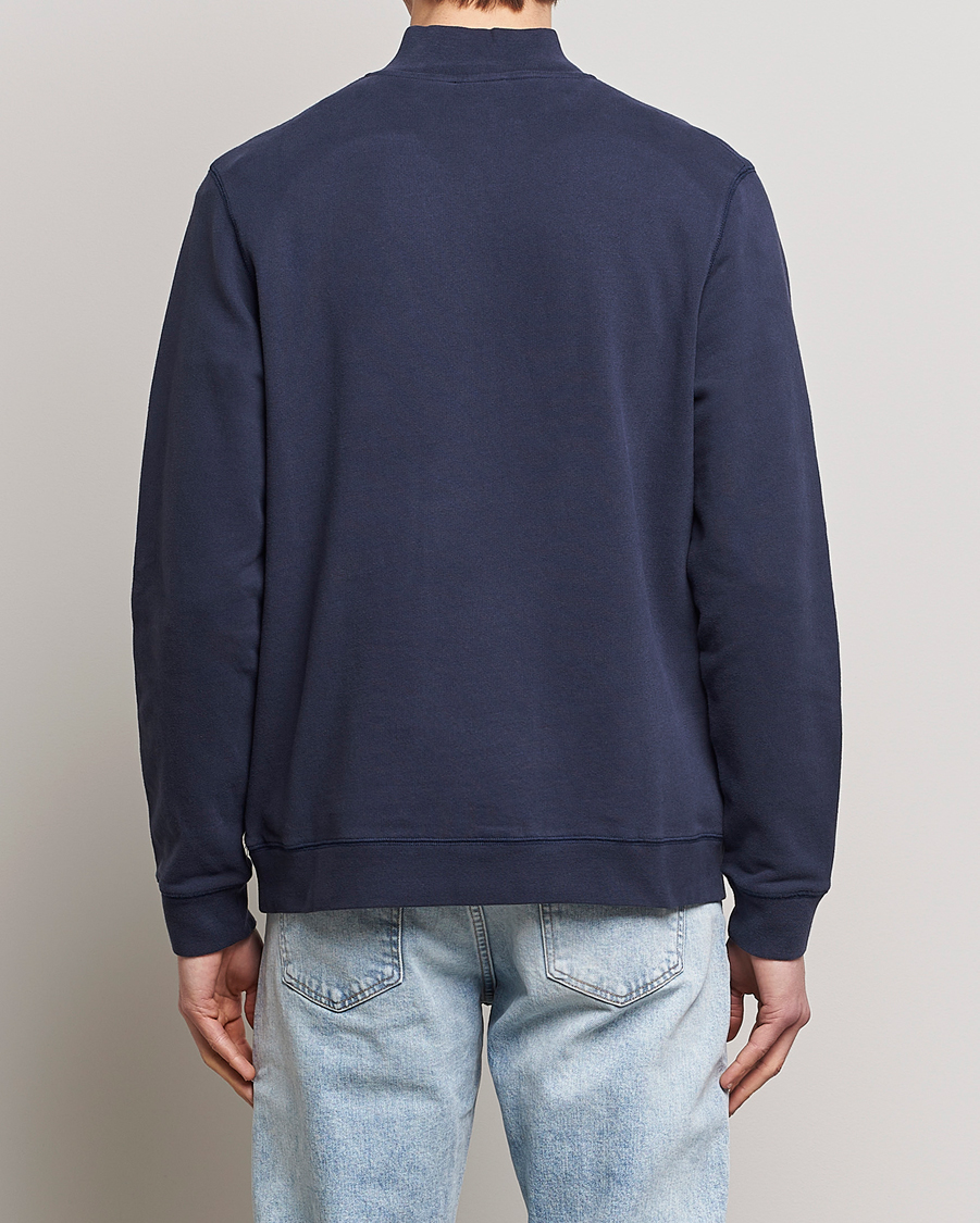 Herre | Trøjer | Sunspel | Loopback Half Zip Navy
