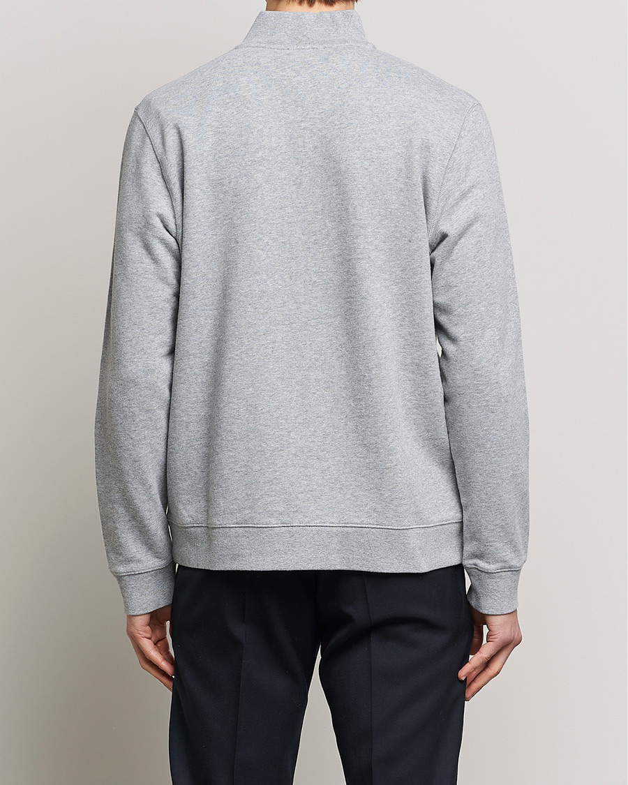 Herre | Trøjer | Sunspel | Loopback Half Zip Grey Melange