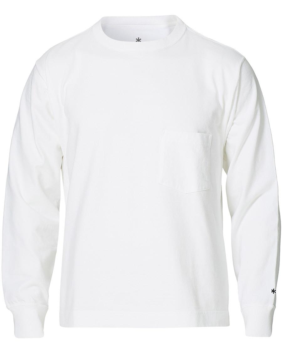 Herre | T-Shirts | Snow Peak | Heavy Cotton Long Sleeve Tee White