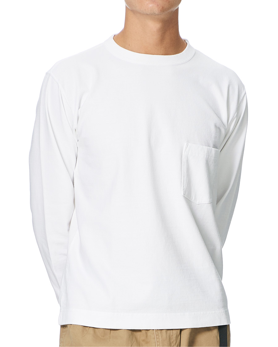 Herre | T-Shirts | Snow Peak | Heavy Cotton Long Sleeve Tee White