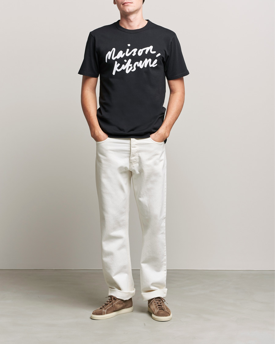 Herre | T-Shirts | Maison Kitsuné | Handwriting Tee Black